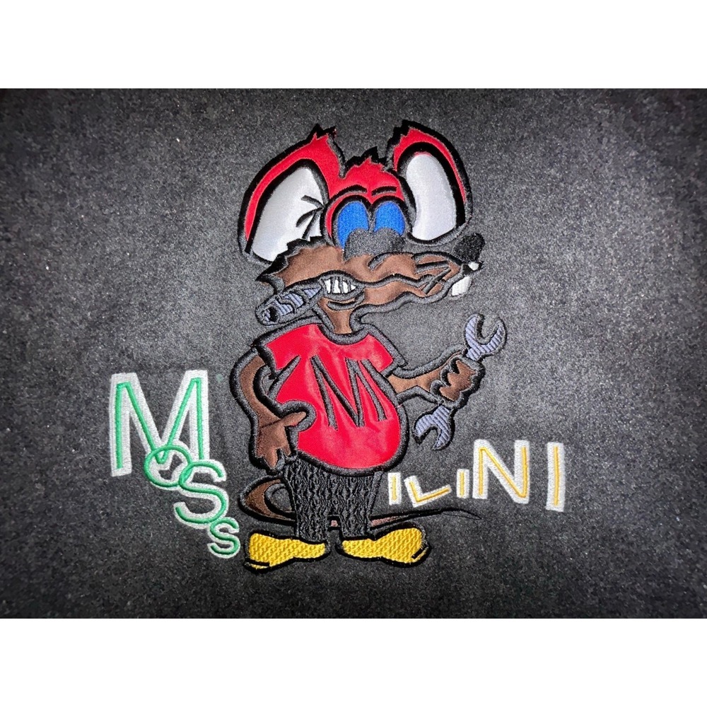 Vintage 90's Rat Fink Mechanic Embroidered Bomber Jacket Size Mens 2XL